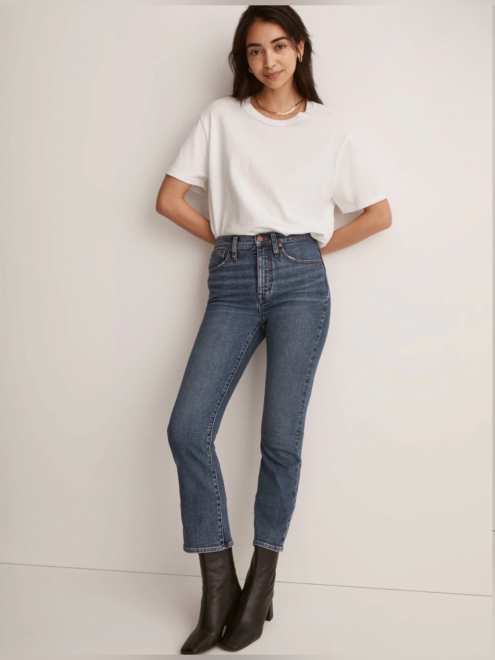 Madewell Cali  Demi Boot  Jeans Glenside  Wash  Size  29 Medium Wash